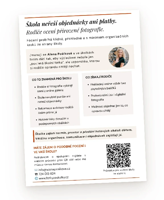 Leták pro vedení školy nebo školky od Fotky ze školky