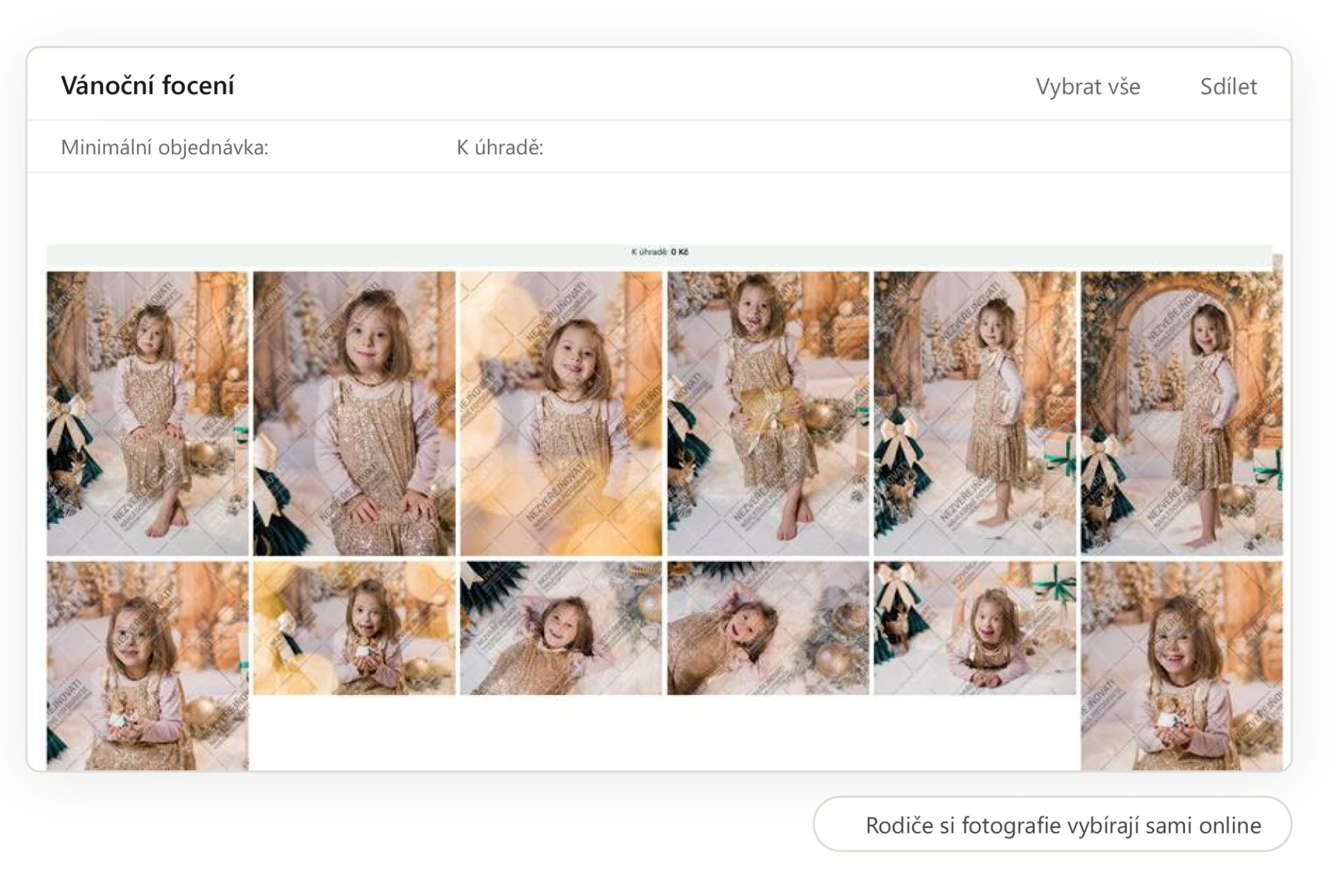 Online výběr fotografií pro rodiče na fotkyzeskolky.cz